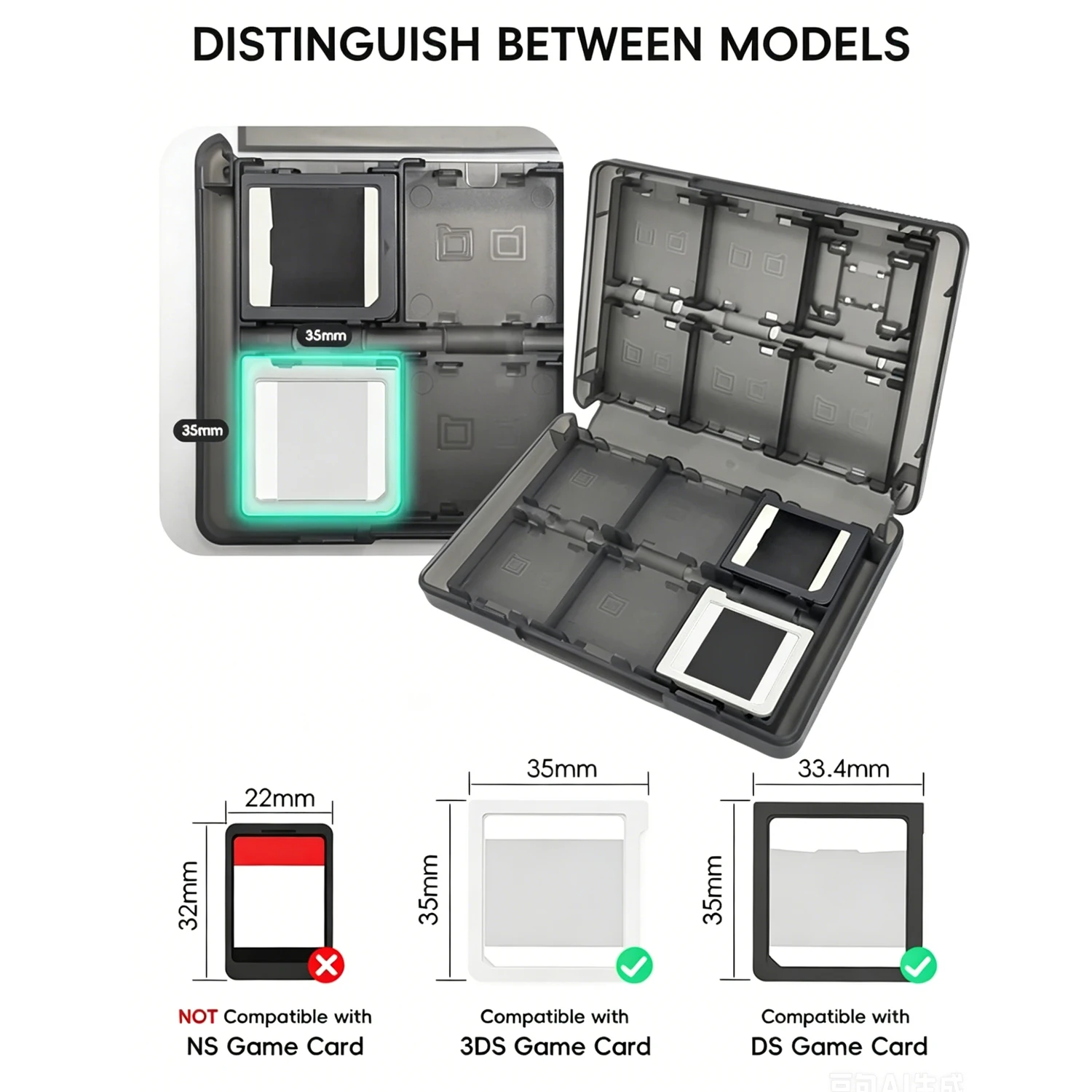 28 In 1 Portable Game Cards Case for NEW 3DS / 3DS / DSi XL/DS Lite SD TF card Slots Storage Hard Cartridge Box Game Accessories