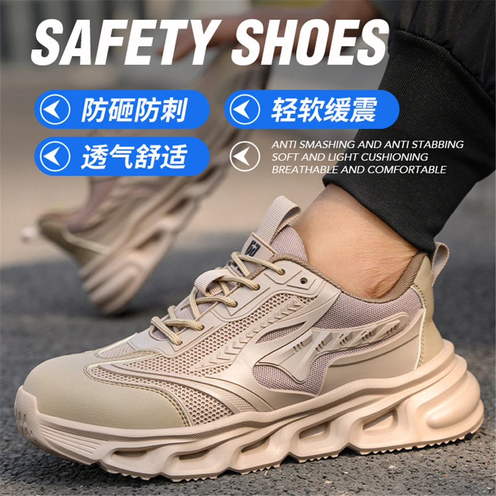 Fashion steel head safety shoes anti-smash anti-puncture men and women lightweight comfortable wear-resistant protective shoes