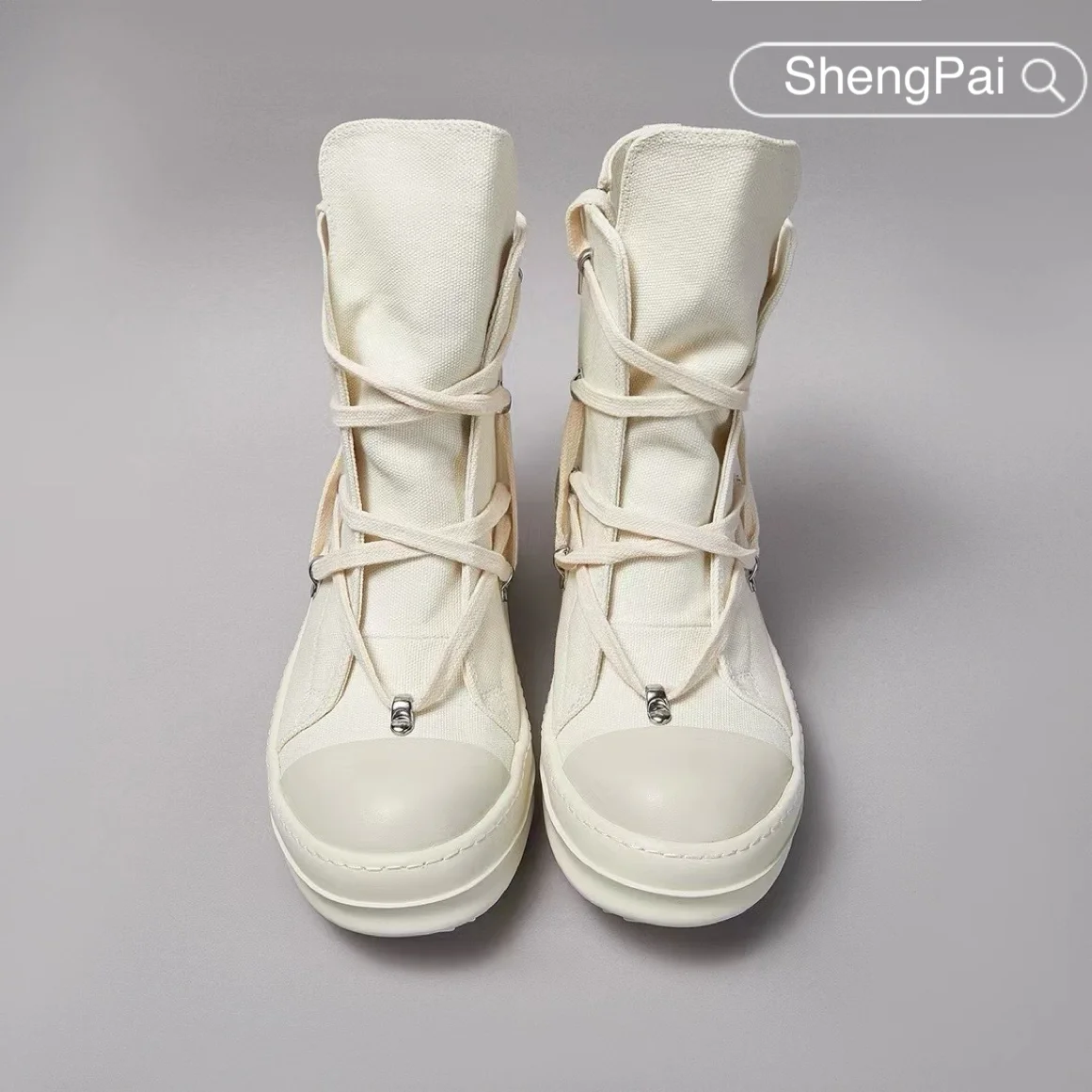 

Men's Work Shoes Canvas Pentagram High Top Men's Casual Shoes Luxury Brand Men's Shoes Women's Lace-up Sneakers Outdoor Boots