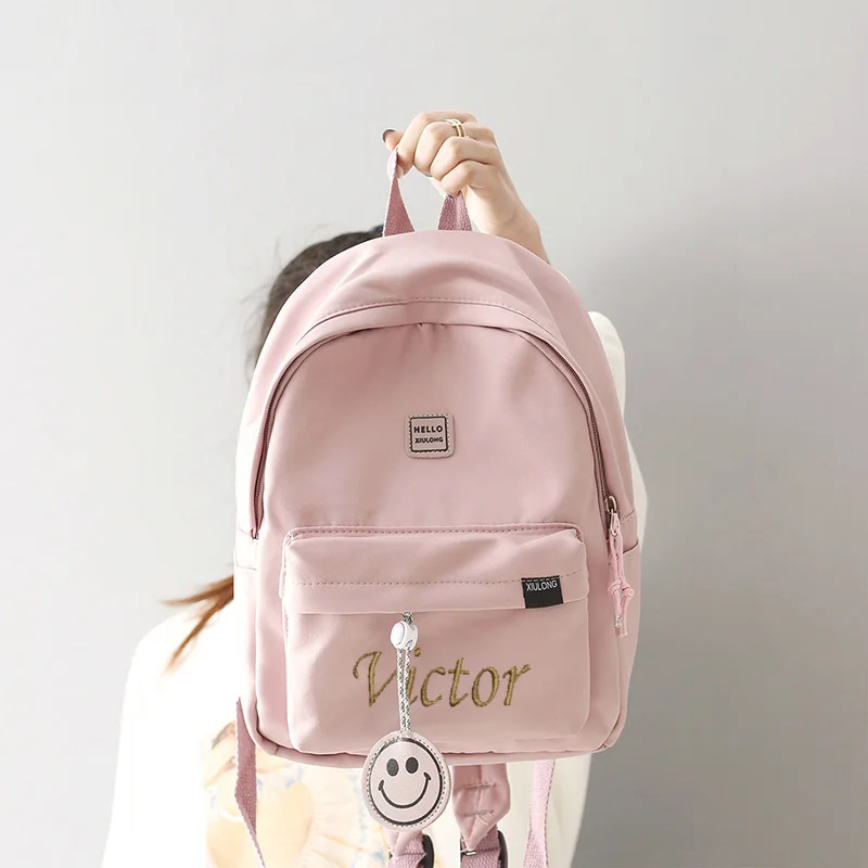 Personalized Customization Of Backpacks For Elementary School Girls, Cute Smiling Face Backpacks, Kindergarten Travel Backpacks