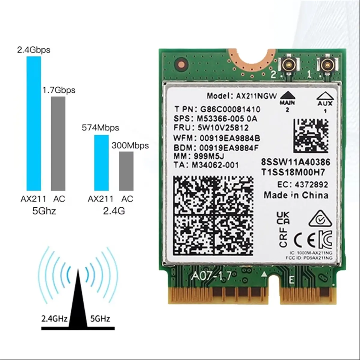 Wifi 6E AX211NGW Wi…