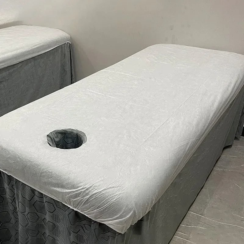 20pcs Disposable Bed Cover For Beauty Salon Open Hole Spa Massage Soft Bed Sheets Non-woven Fabric Breathable Elastic Bedspread
