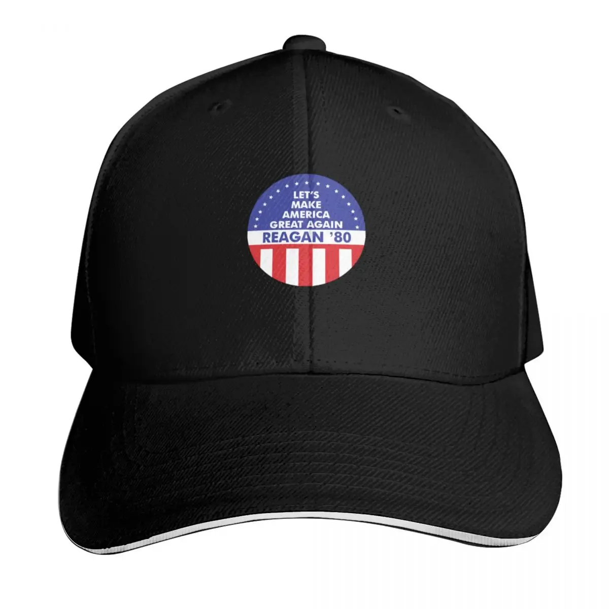 Reagan 1980 T-Shir Baseball Cap Quick Dry Performance Cotton Twill Breathable Contrast Two Tone Brim