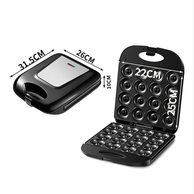 Mini-Donut-Maschine, Donut-Maker, Backt 16 Mini-Donuts (US-Stecker)