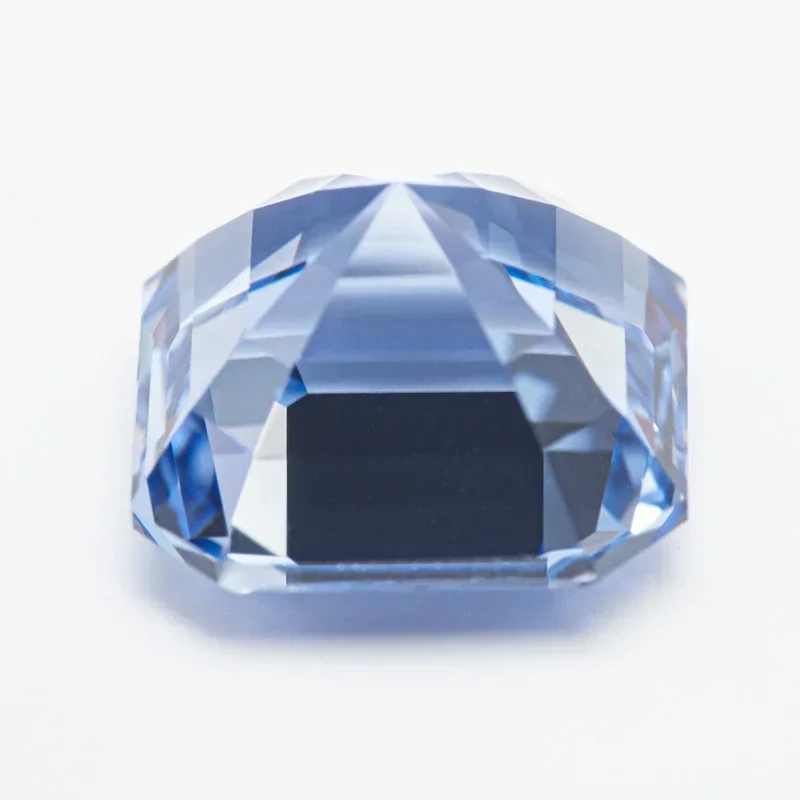 Top Lab Grown Sapphire Square Asscher Cut Cornflower Color VVS1 Charms DIY Jewel Making Material Selectable AGL Certificate