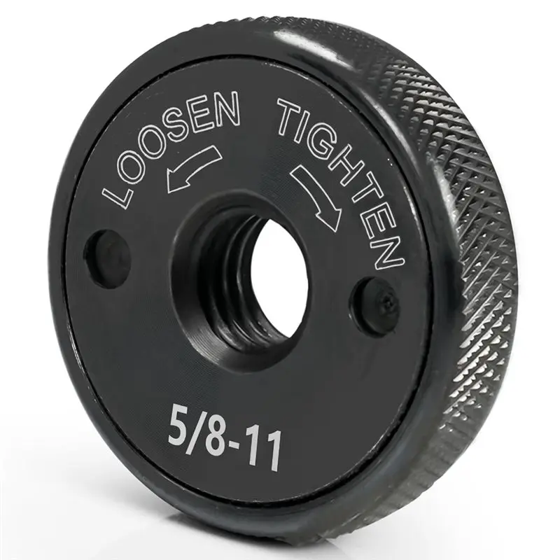 [NEWA64Z!】 Quick Release Nut Set(3Pcs), For Anlgle Grinder- Metal Lock Knurled Arbor 5/8-11 Self-Locking Flange Nuts