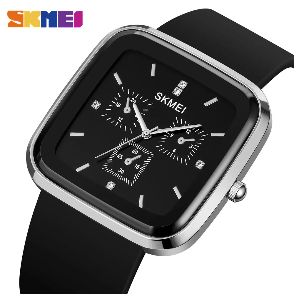 SKMEI relogio masculino Clock Top Brand Fashion Mens Watches Casual Silicone Strap Watch Men 3Bar Waterproof Quartz Wristwatches