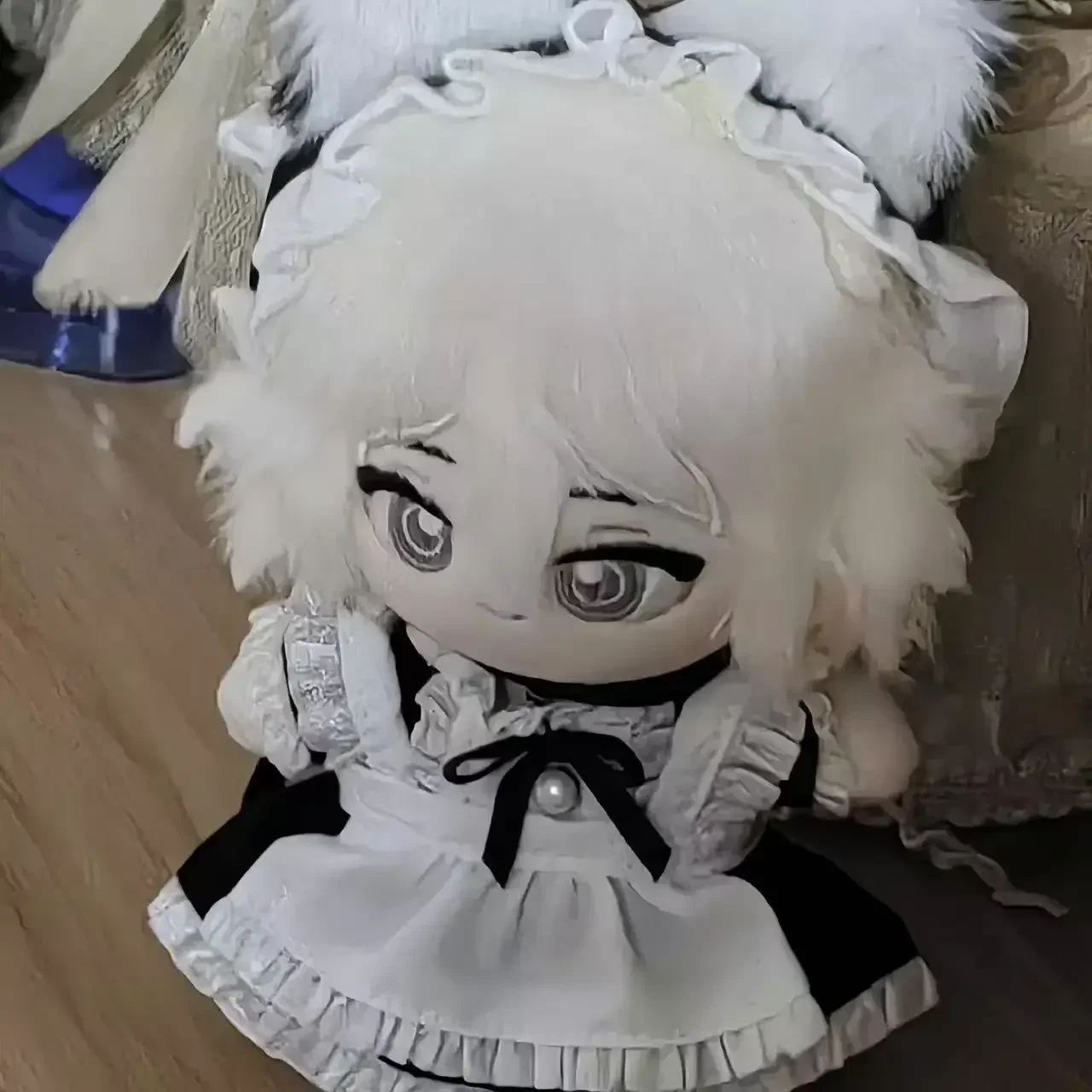 أنيمي Nagito Komaeda Kawaii تأثيري القطن محشوة القطن أفخم دمية الجسم فستان الملابس المفاتيح قلادة هدية عيد ميلاد 10 سنتيمتر