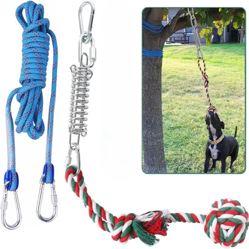 Hängendes Baum-Kauseil für Hunde, Langlebiges Seil-Knoten-Spielzeug zur Langeweile-Bekämpfung, Zahnreinigungsspielzeug für Mittelgroße und Große Hunde