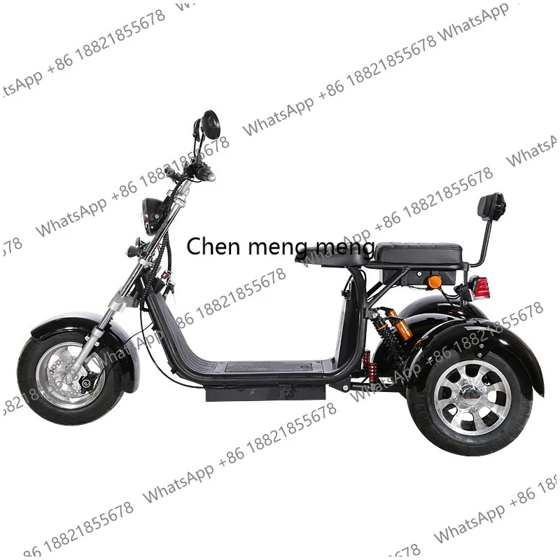 Electric Tricycle 10/12 Inch Tire Adult 3000W60V40AH Removable Battery Electric Vehicle Full Suspension Mountain Off-road Ebike