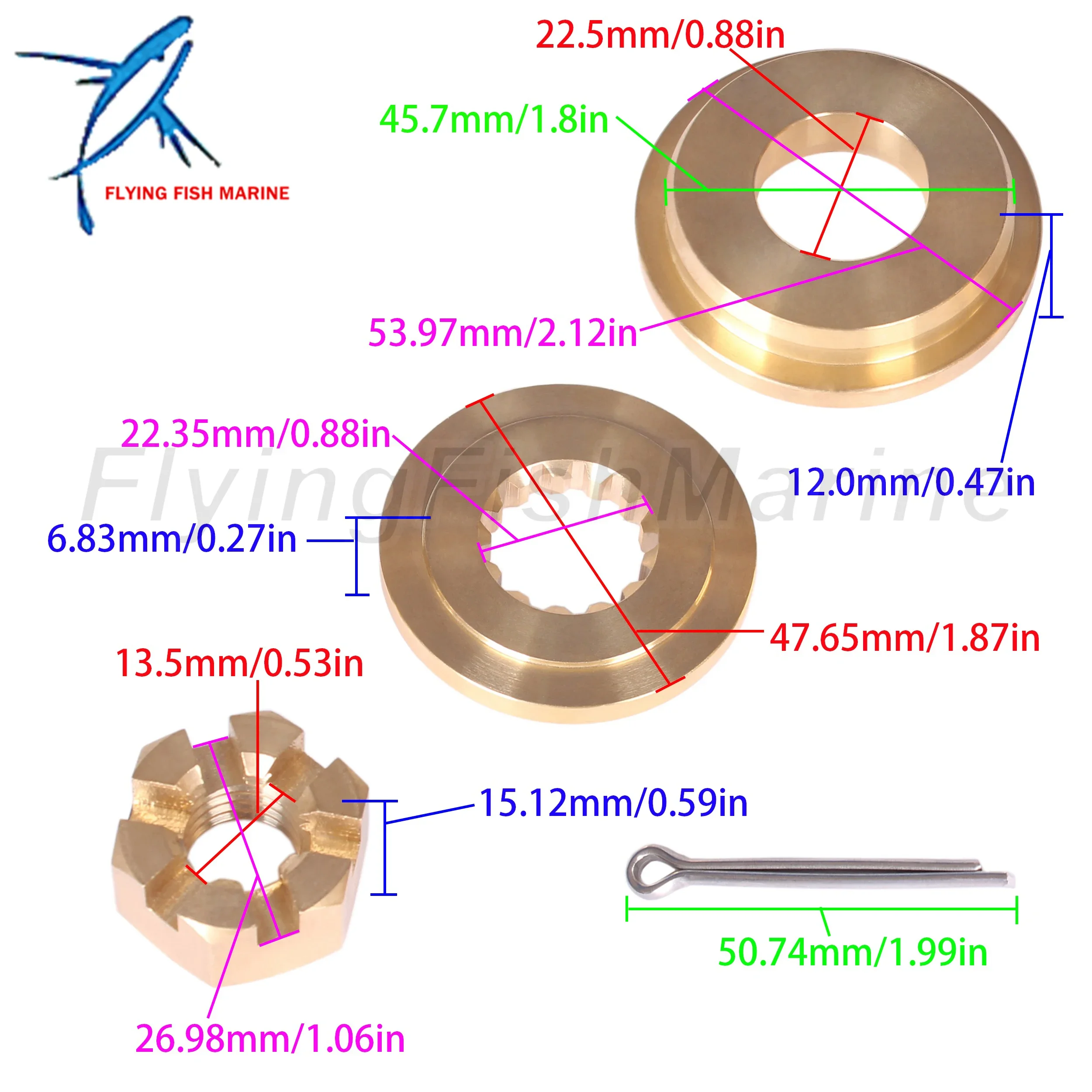 Kit Perlengkapan Mesin Kapal Thrust Bushing 0320305 778002 Washer Spacer 0315810 777991 untuk Evinrude Johnson OMC 35HP-75HP