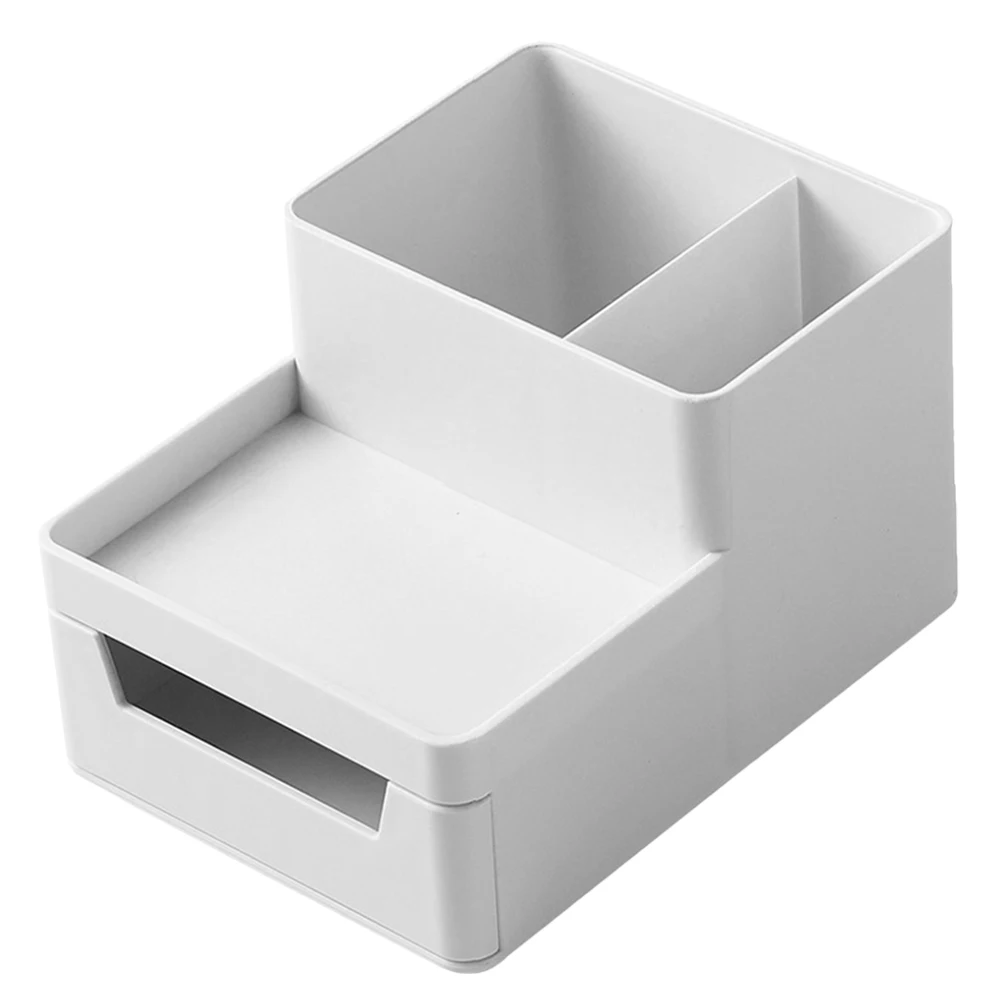 

Desktop Organizer Storage Box White Multi-grid Compartment Vanity Case Desk Sundries Holder Pen Bathroom Safe Structure