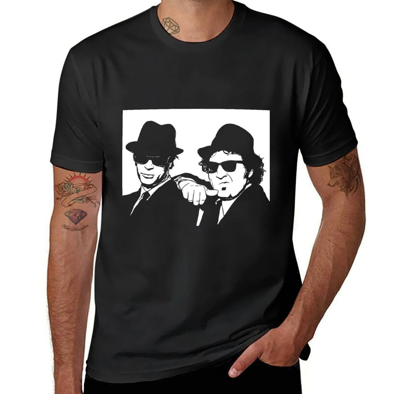 

The Blues Brothers T-Shirt anime clothes funnys Short sleeve tee men clothing