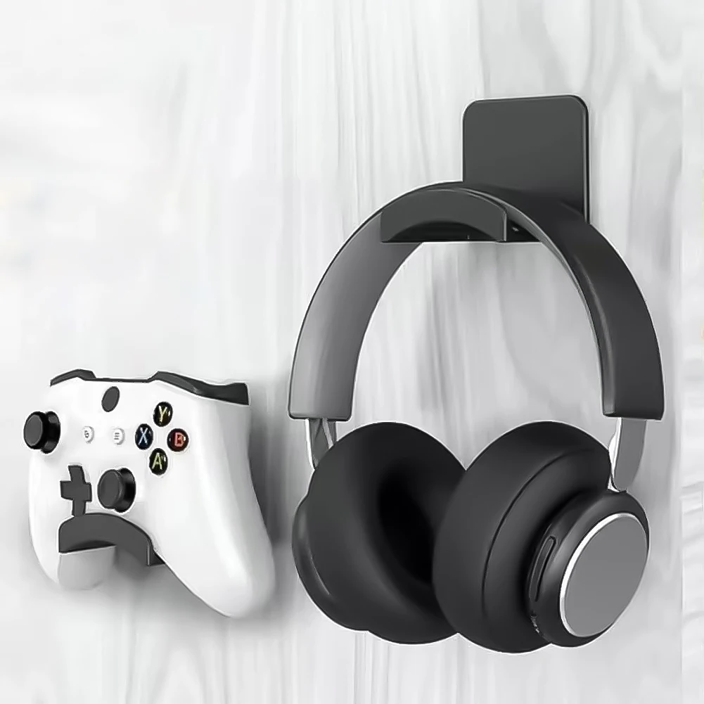 Non-Punching Head-mounted Headphone Bracket Storage Hook Dormitory Wall-mounted Computer Headset Holder Earphone Display Stand
