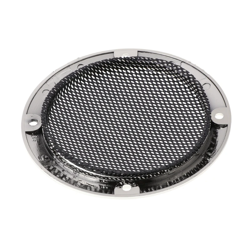 

QM82 2 Pcs 3" inch Black o Speaker Cover Decorative Circle Metal Mesh Grille