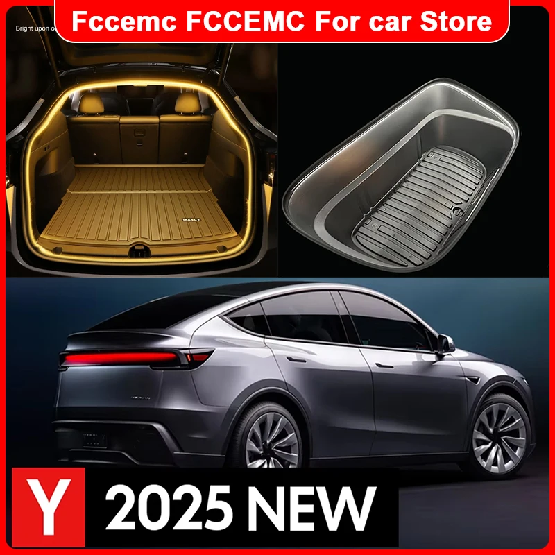 

After Trunk Light For Tesla 2025 Model Y Launch Juniper Front Trunk Brighten LED Strip Yellow White Rear magnetic induction