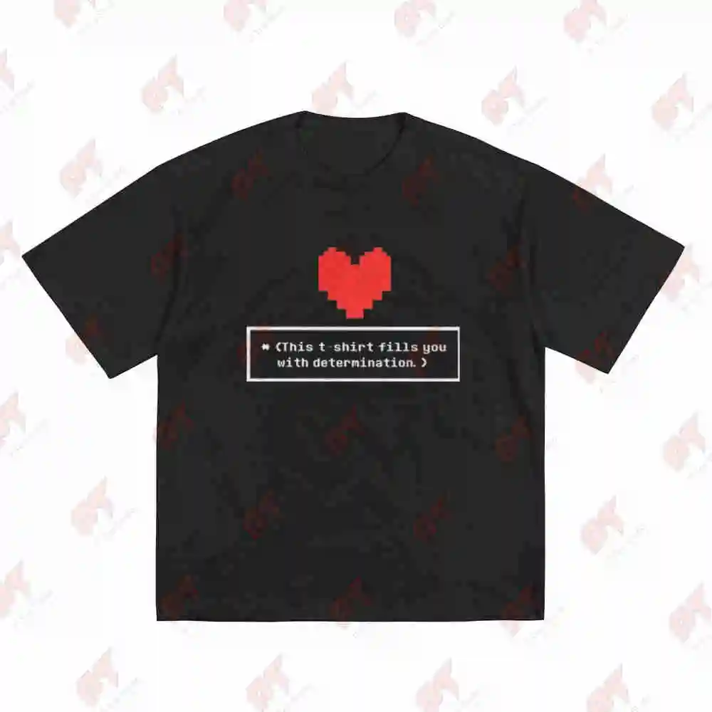 This T Shirt Fills You With Determination Motivational Red Heart Short Sleeve Tee 100% Cotton T-Shirt