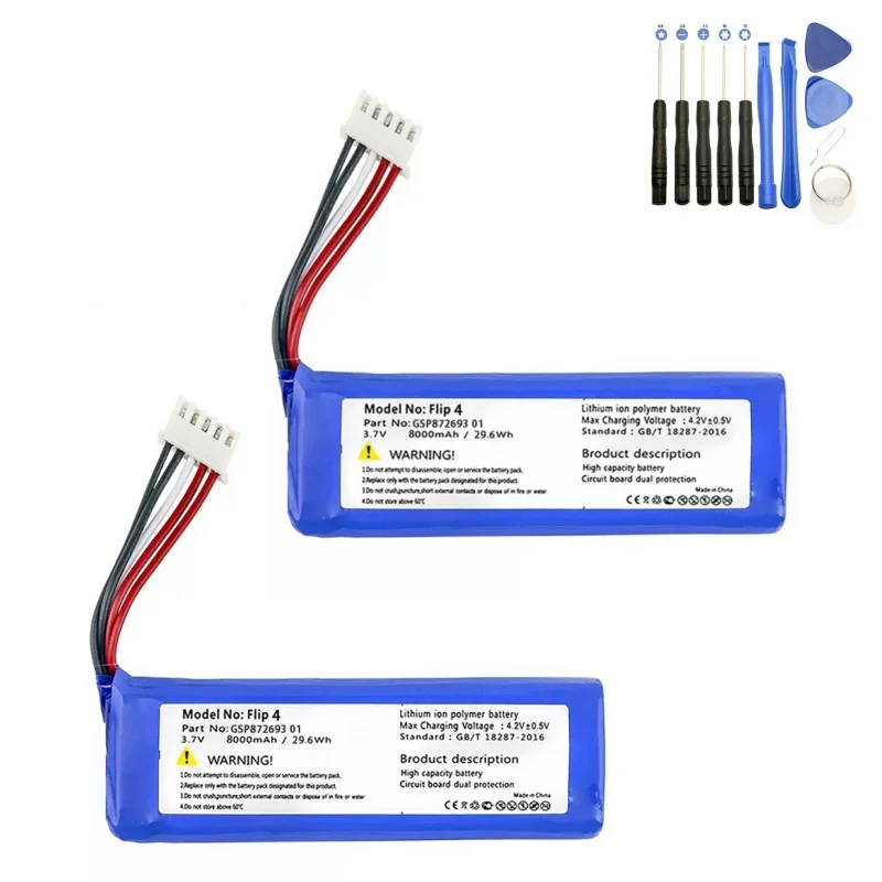 GAOLAG 3,7 V Akku für JBL Flip 4 Flip4 8000 mAh wiederaufladbarer Akku GSP 872693   01 Für JBL Speaker Flip 4 Flip 4 Special Edition Bateria 5