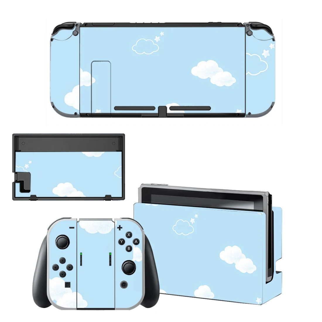 Czysty różowy fioletowy kolor Vinyl Screen pokrowiec ochronny ze skóry naklejka na konsolę Nintendo Switch NS + kontroler + stojak uchwyt Dock skórki — zdjęcie 5