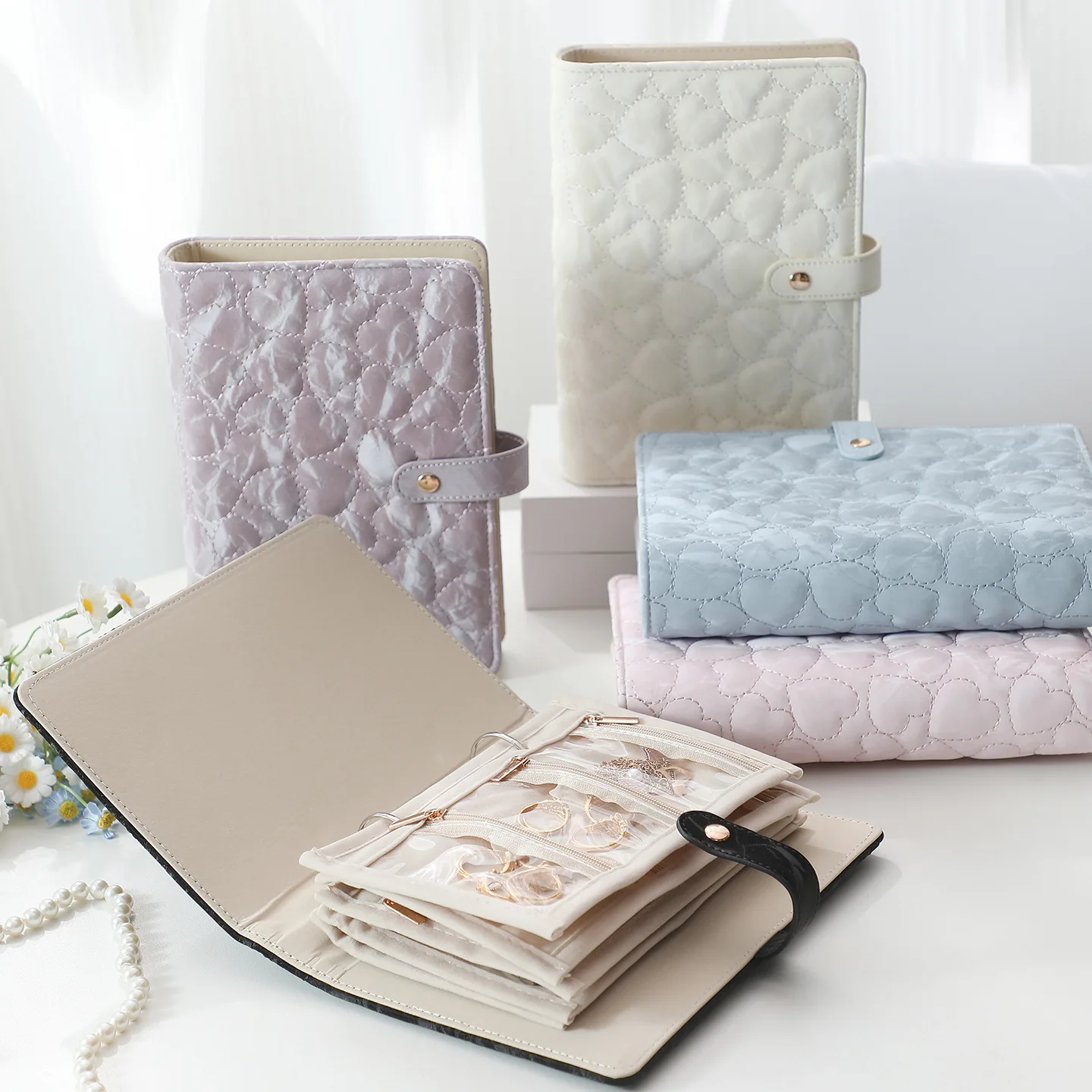 

Кожаный органайзер для украшений, портативный дорожный футляр для ювелирных изделий с застежкой-молнией, для хранения колец, серег, ожерелий, подарок для девушки