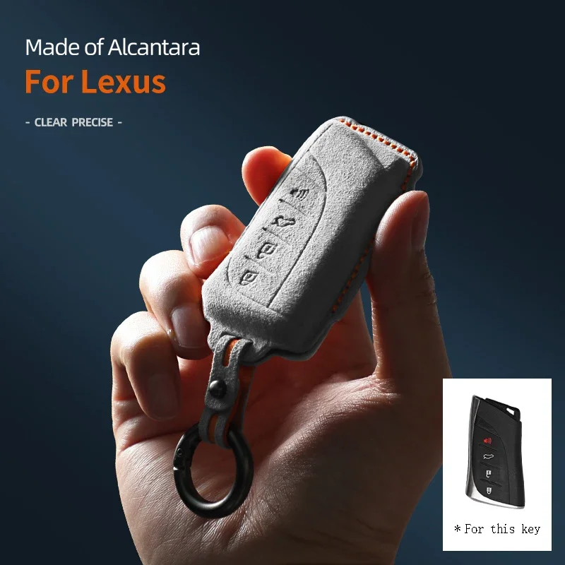 

Alcantara Car Key Case Cover For Lexus NX ES UX US RC GX IS RX 200 350h LS 450h 260h 300h UX200 Keychain Protector Accessories