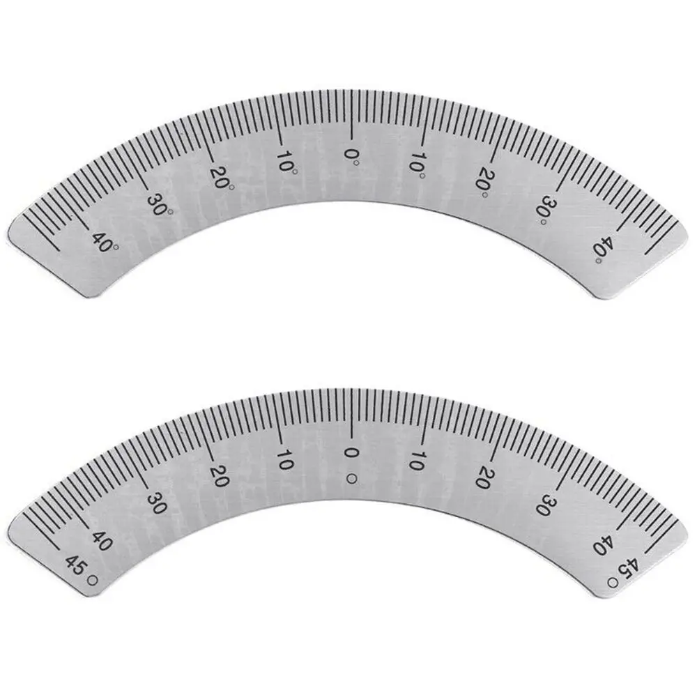 Metaal 45-0-45 ° Gradenboog Houtbewerking Liniaal Freesmachine Deel Cirkelboog Gradenboog Meetinstrument Schaal Liniaal