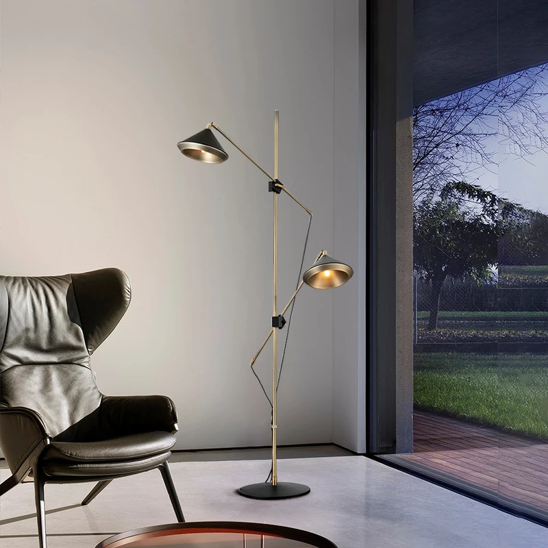 Floor lamp, modern light luxury speaker, living room, study, bedroom, bedside adjustable floor lamp