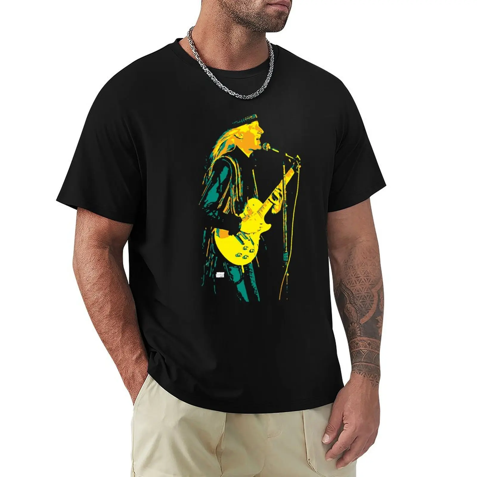 Johnny Winter. John Dawson Winter III. an American singer and guitarist v2 T-Shirt Gym Exercise Short Sleeve T-Shirt