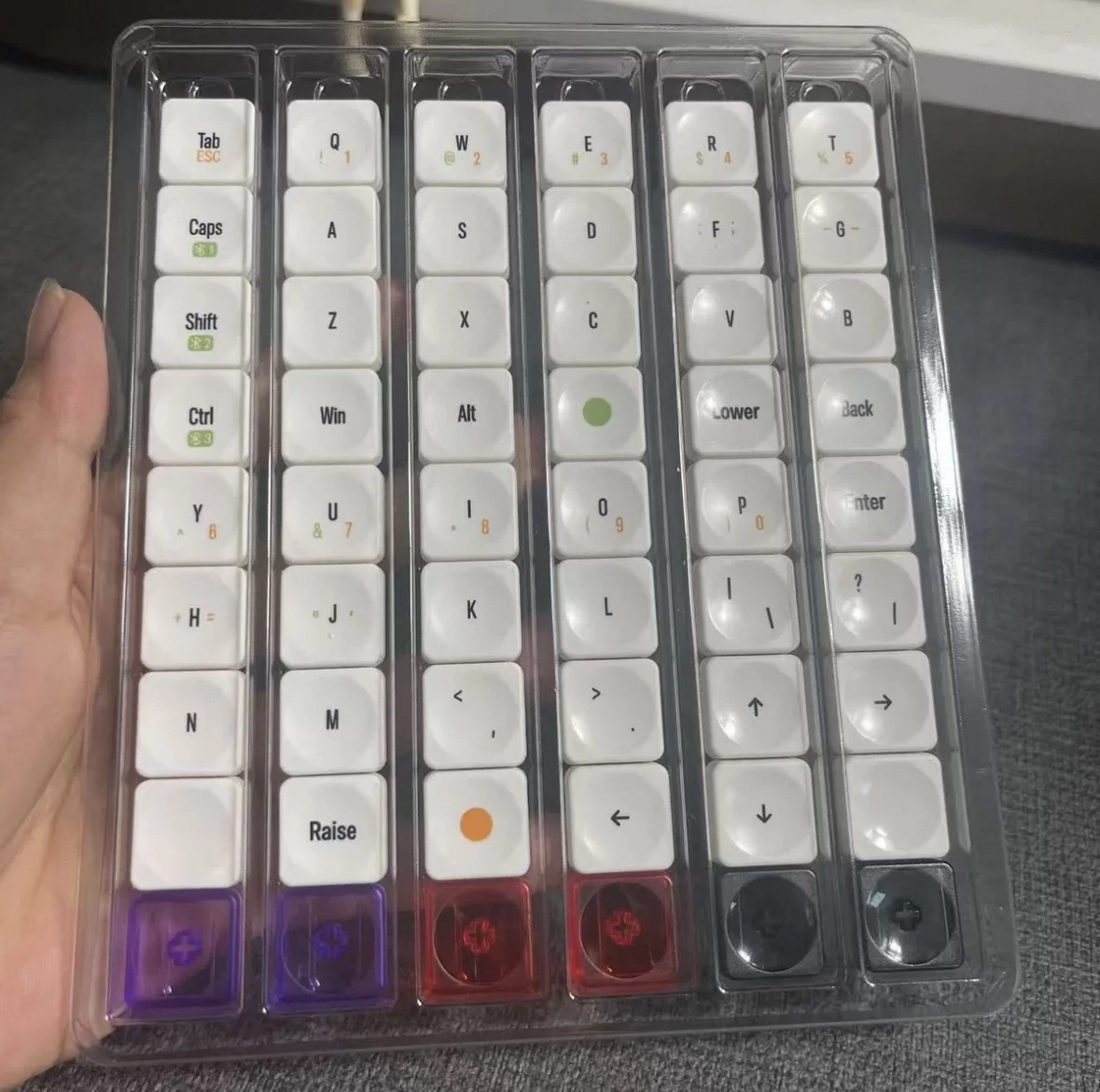 Jezailfunder LAK, LCK Low Shaft Keycaps Cornix Dedicated Free Matching Suitable for Cross Core Low Shaft