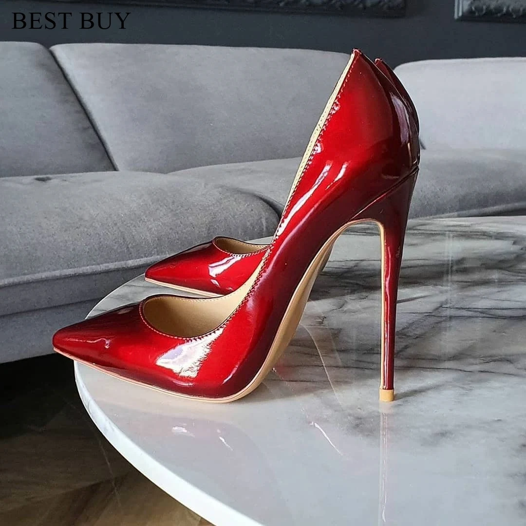 

2024 New Summer High Heels Women Plus Size Shoes Red Thin Stiletto Banquet Wedding Shoes Sexy Pointed Toe Ladies Party Shoes