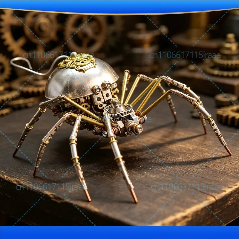DIY Hand Assembling Long Tail Spider Metal Model 3D Puzzle Kit Precision Craft Tabletop Collectible Decoration