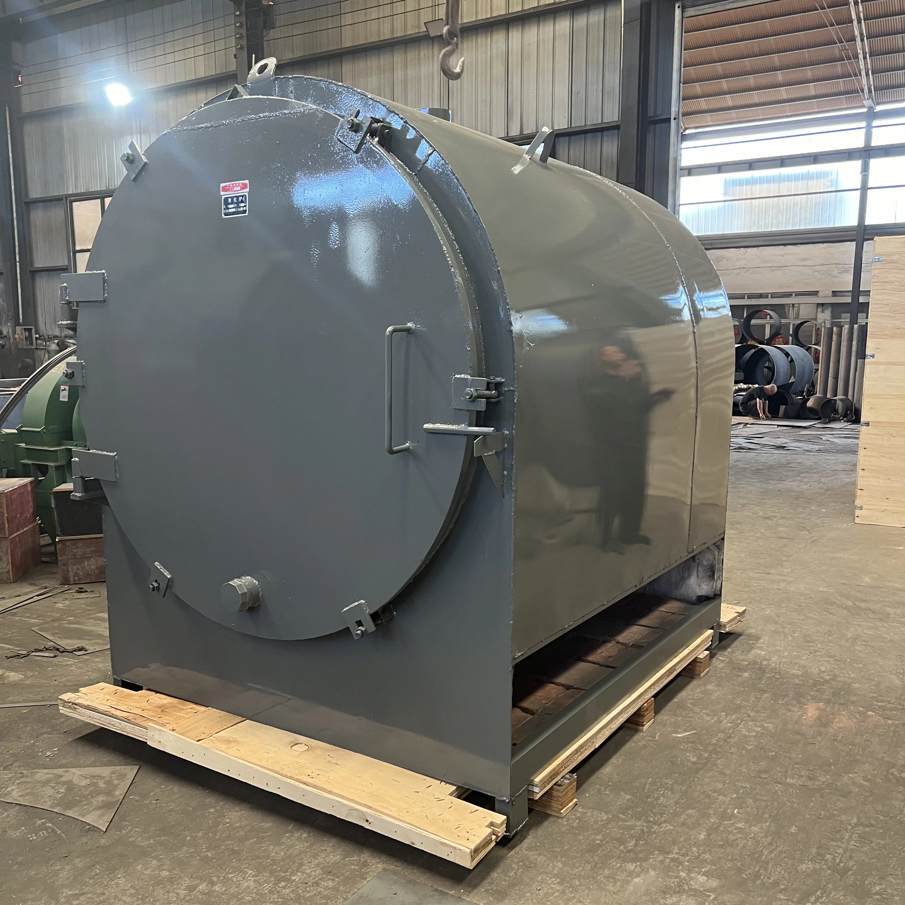 Picture 6: Smokeless Carbonization Furnace Charcoal Making Machine for Palm Shell Wood Waste Logs with High Output Environmental Protection