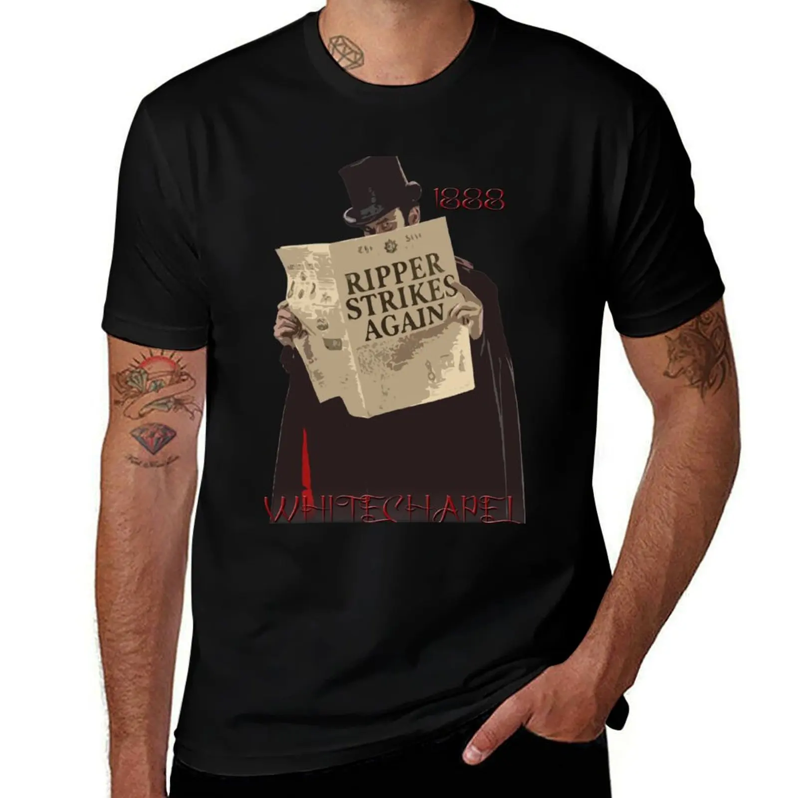 Jack The Ripper - 1888 Whitechapel T-Shirt hippie clothes Aesthetic clothing sublime summer top mens graphic t-shirts funny