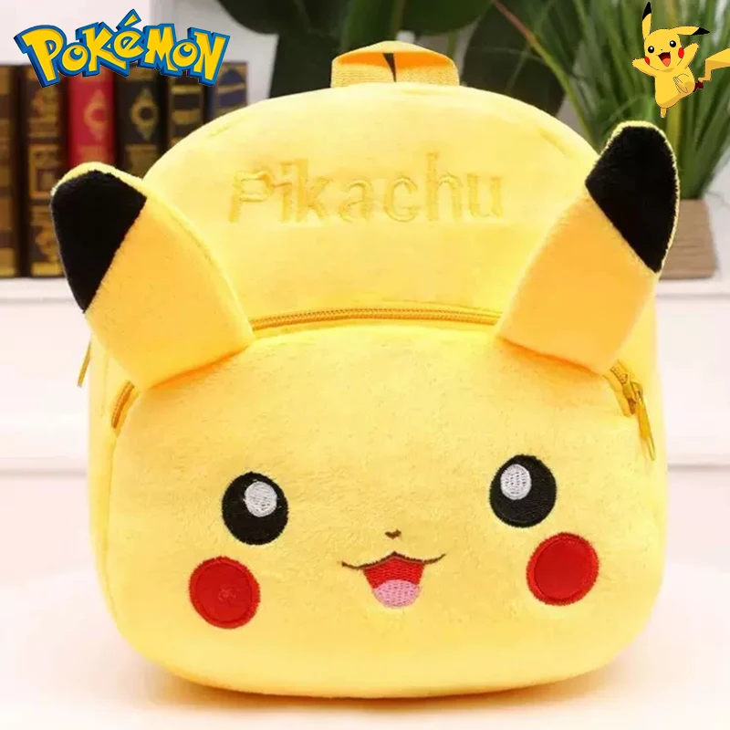 Pokemon Plush Backpack Safety Strap Toddler Anti-Lost Bag Cartoon Pikachu Boy Girl School Bag Child Birthday Christmas Gift A