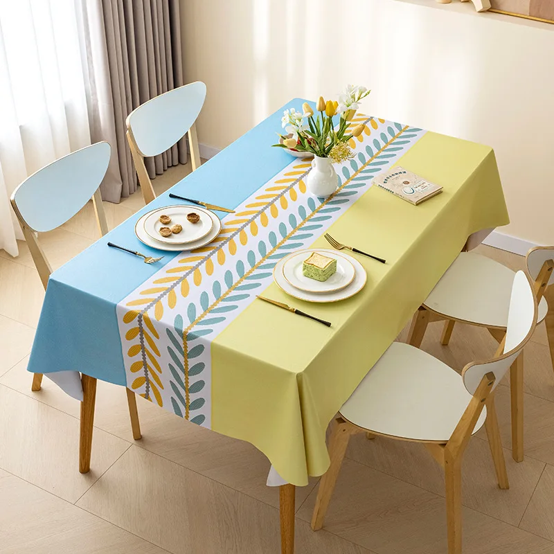 

Table Linen Waterproof and Oil-proof Dining Tablecloth Rectangular PVC Tablecloth Household Internet Celebrity Tea Table Cloth