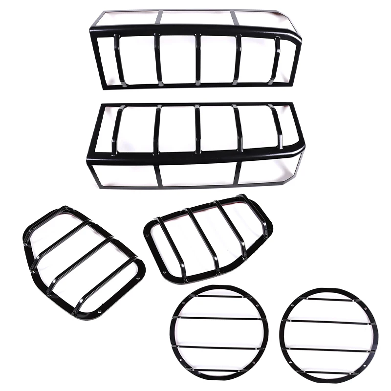 

For Hummer H3 2005-2009 carbon steel Car side turn signal protective grille, front fog light and tail light protective cover