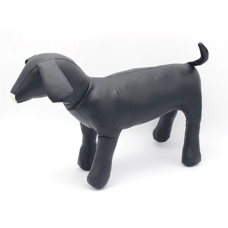

AS94-2 Pcs Leather Dog Mannequins Standing Position Dog Models Pet Animal Shop Display Mannequin White, S & M