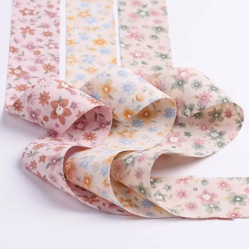 

10 yards 25mm/40mm Double sided Flower Ribbon DIY Handmade Materials Bow headdress Hair Bow Clothing Materials Home Decor