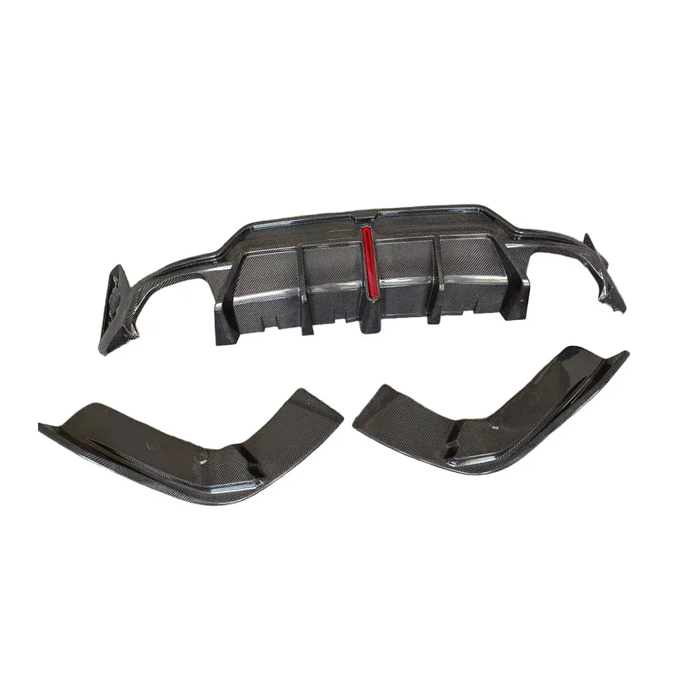 VACOMUL Echt-Carbonfaser Heckdiffusor-Splitter für BMW 3er G20 G28 LCI Sport 2023+ Auto-Tuning-Zubehör