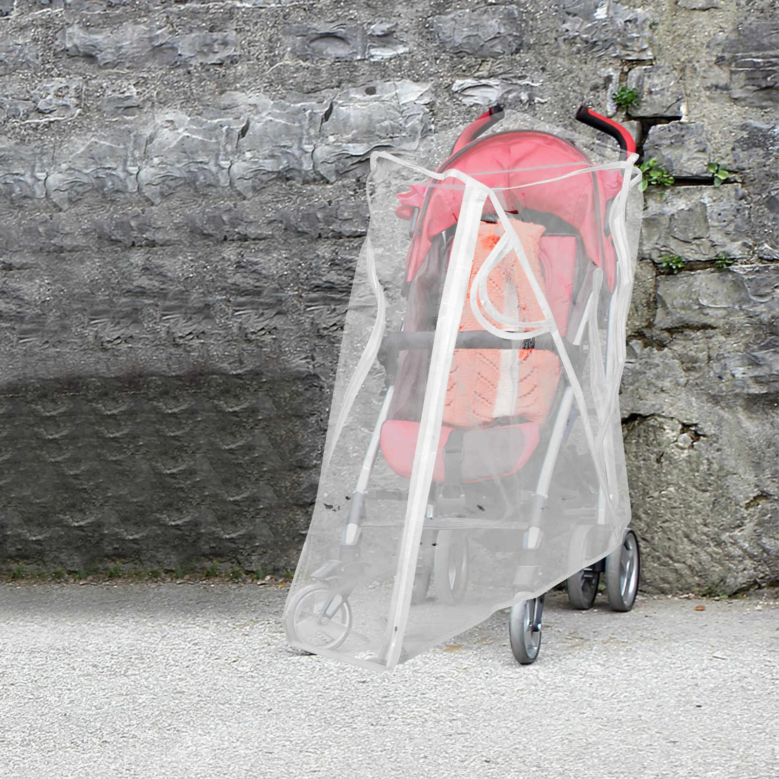 

Baby Stroller Universal Windproof Rain Cover Transparent Clear Waterproof Protector Outdoor Stroller Accessory