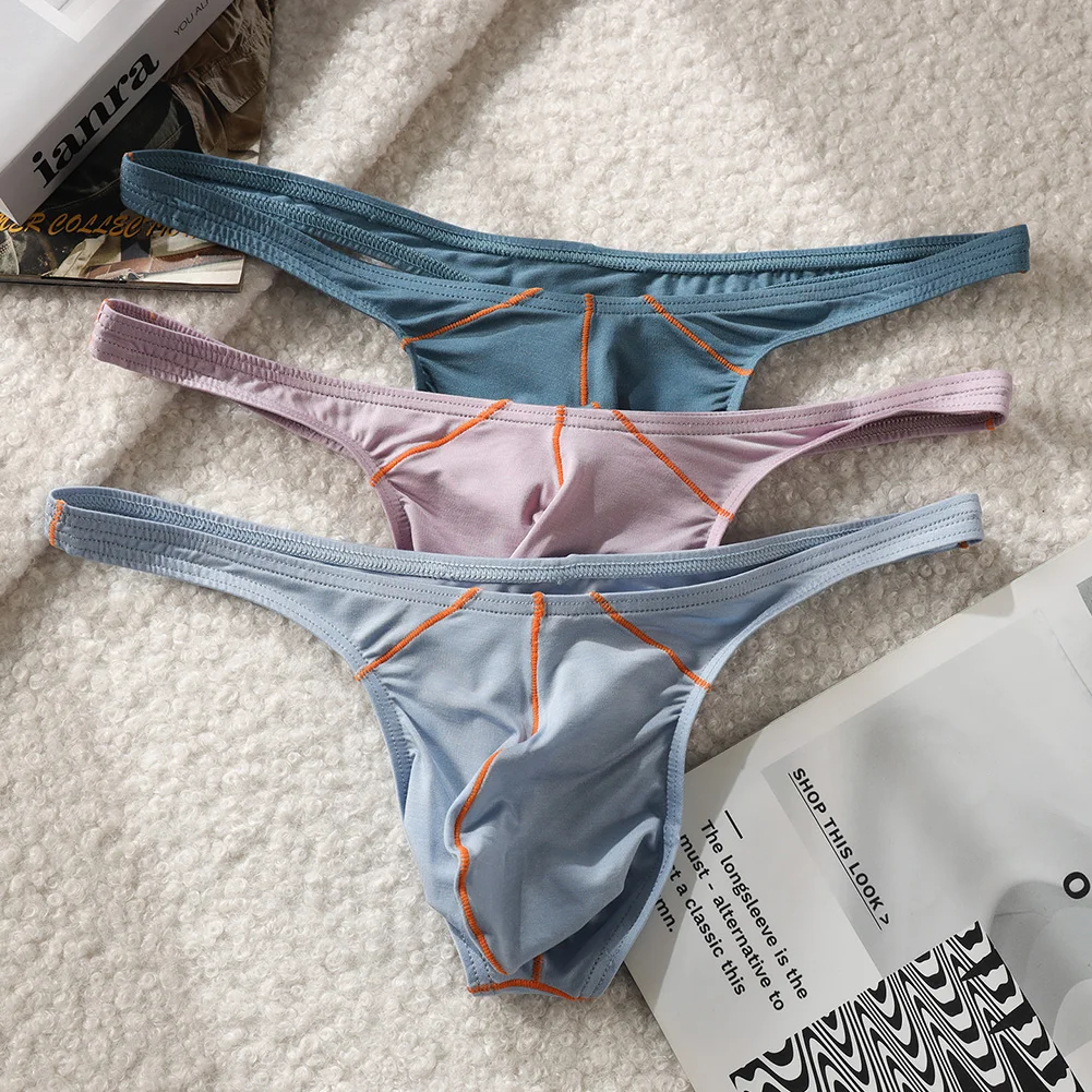 

Men Low Rise U Convex Big Pouch G-string Thong Soft Solid Sport Erotic Underwear Bikini Homme Breathable Panties For Man