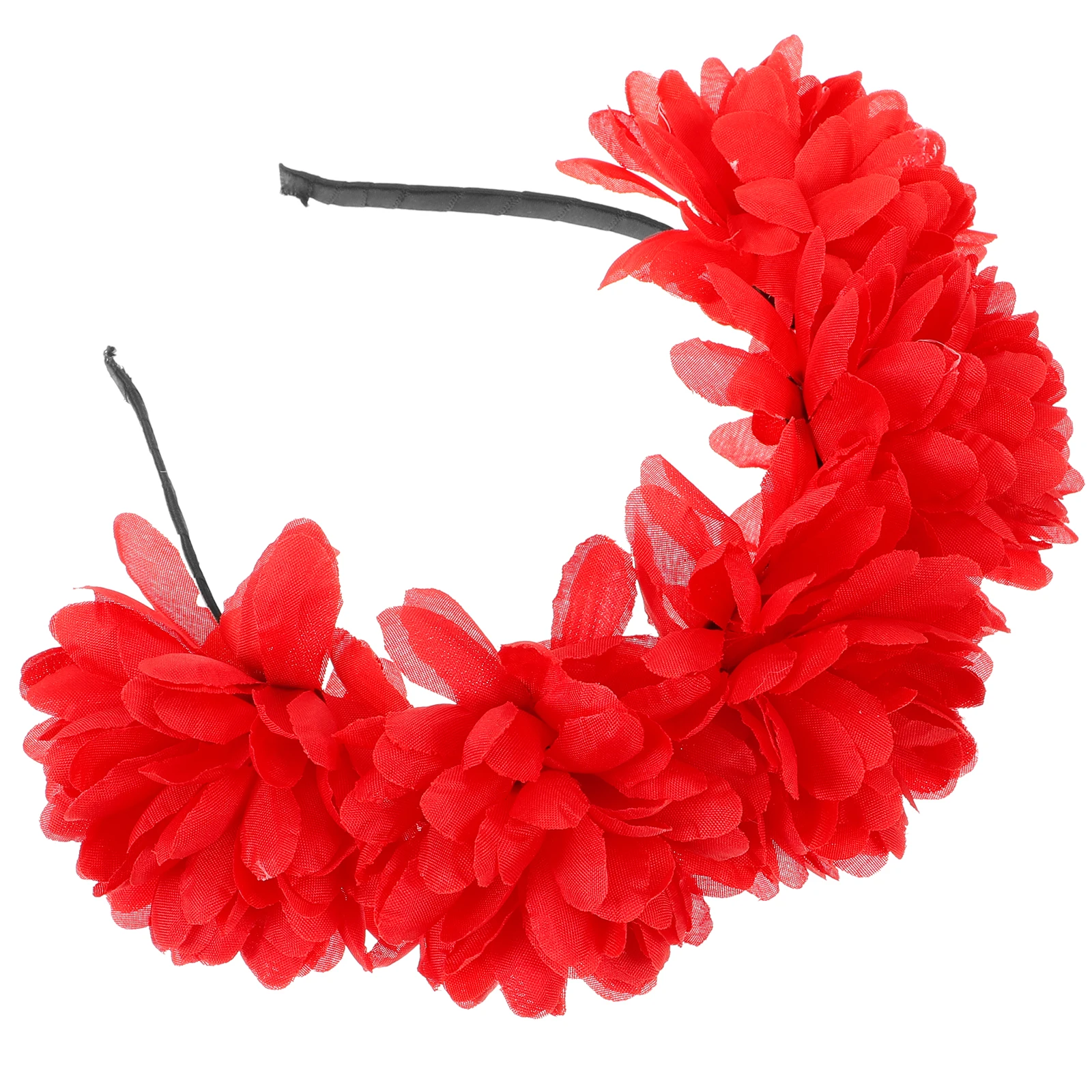 

1Pcs Red Bridal Hairband Gorgeous Flower Headpiece for Wedding Party Birthday Romantic Look Woman Hair Accessory 2024
