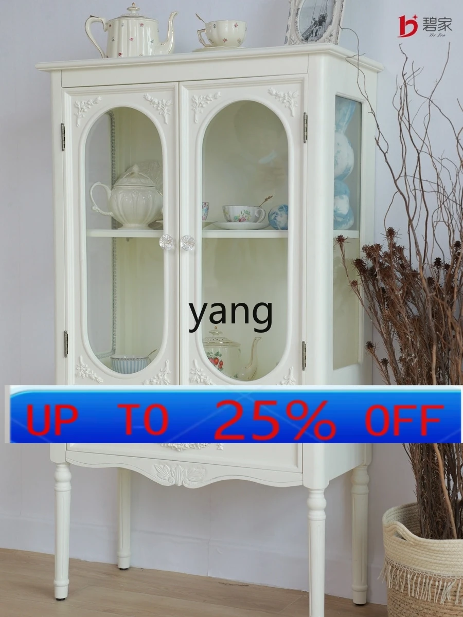 LMM display cabinet modern storage cabinet living room wall double door storage cabinet