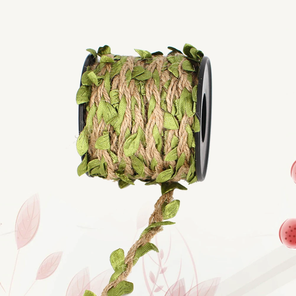 

Simulation Green Leaves Weaving Rope 10M Decorative Rattan Vine for Wedding Party Home Christmas Stage Decor Packaging