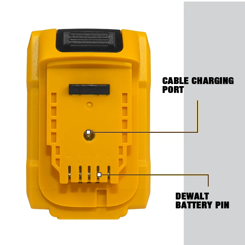 Electric Goddess 20V 5.0Ah リチウム電池は 60 以上の Dewalt ツールに適応 LED ライト表示 DC ポート充電