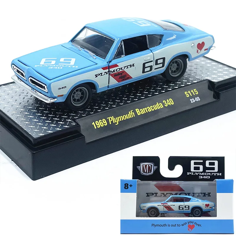 

1:64 M2 Модель автомобиля 1969, имитация мышечного спортивного автомобиля, модель автомобиля из сплава, коллекция украшений с упаковкой