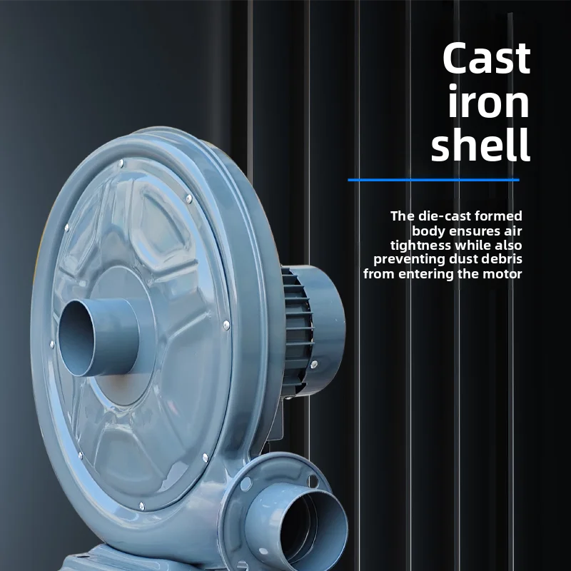 «Промышленный центробежный вентилятор 220 В — пылеудаление высокого давления для деревообработки и лазерной гравировки мастерских»