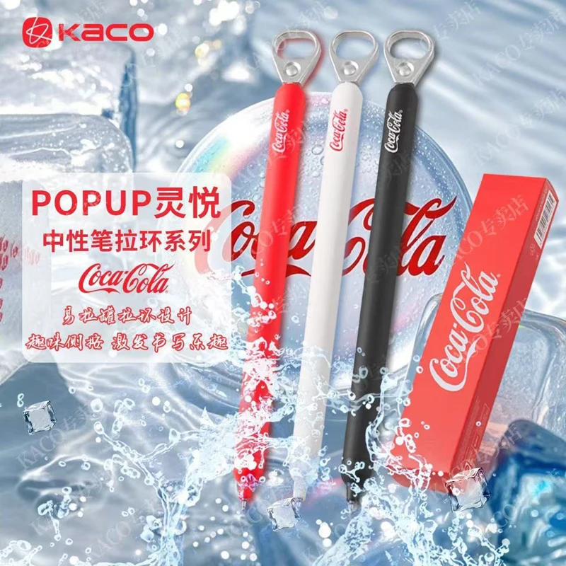 

Кольцо Kaco Coca-Cola, гелевая ручка, высокое креативное значение, снятие давления, черная кисть для письма 0,5 мм, сигналы, канцелярские принадлежности для экзамена