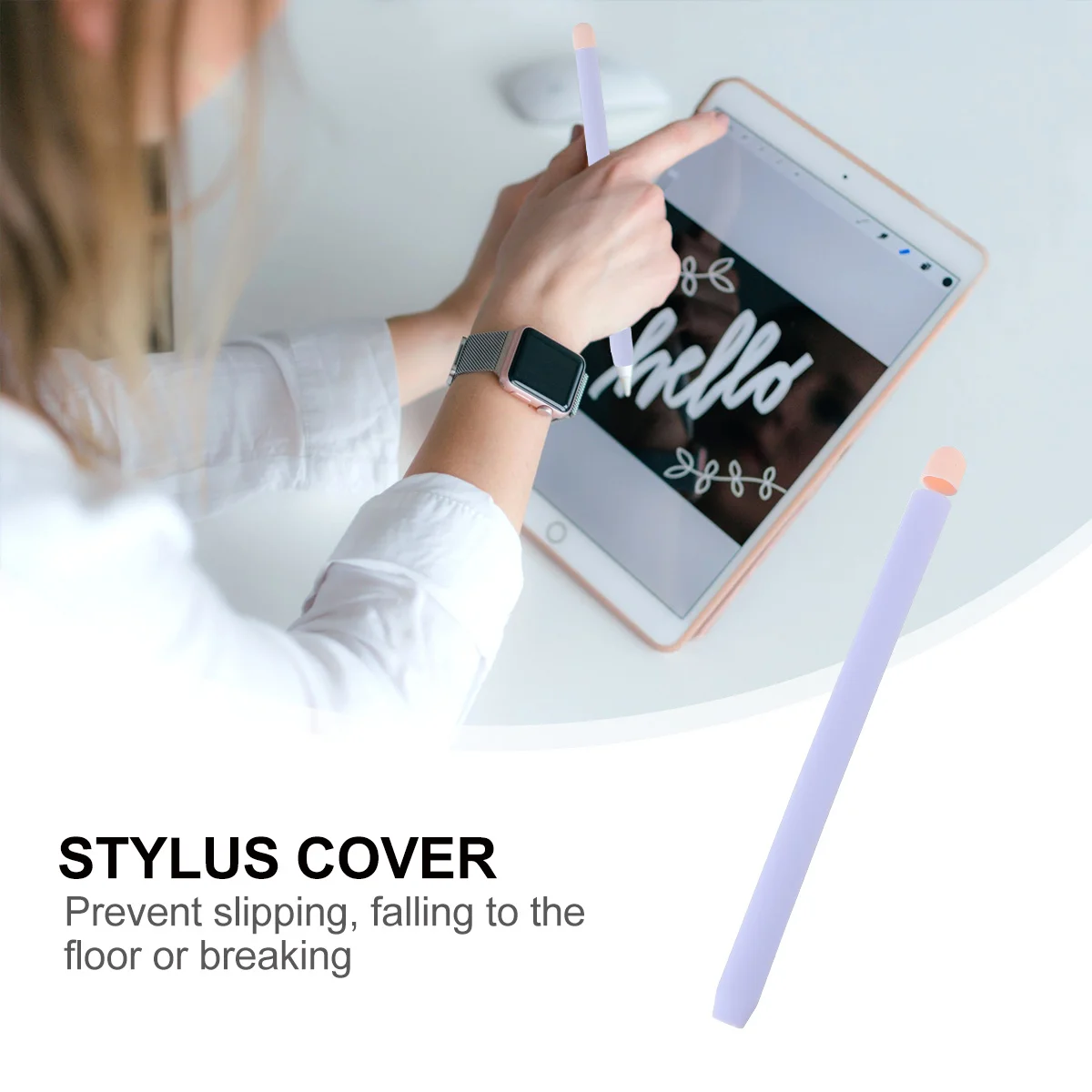 

Silicone Stylus Pen Cover Sleeve Compatible Pencil 2 Protective Case Grip Anti-Slip Scratch Dust Handwriting Pen Protector