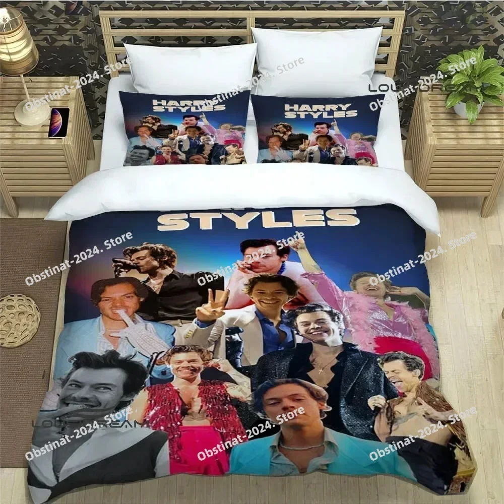 Singer H-Harry-S-Styles Bedding Sets exquisite bed supplies set duvet cover bed comforter set bedding set luxury birthday gift